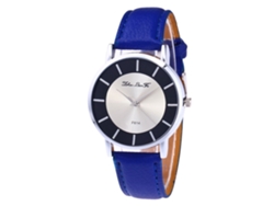 Reloj De Pulsera De Cuarzo Para Hombre Con Correa De Poliuretano, Estilo Moderno, Azul Marino.