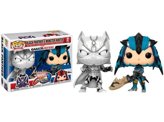 Conjunto de 2 Figuras FUNKO POP! Capcom vs Marvel Black Panther vs Monster