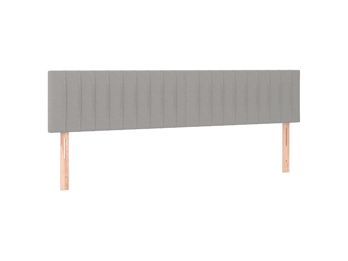 Maison Exclusive - Cabeceros 2 Unidades De Tela Gris Claro 80x5x78/88 Cm
