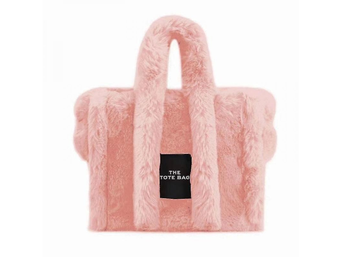 2026rebe-bolso De Peluche Para Mujer, Bolso Tote Fluffy Y2k De Alta Calidad Para Invierno Rosado