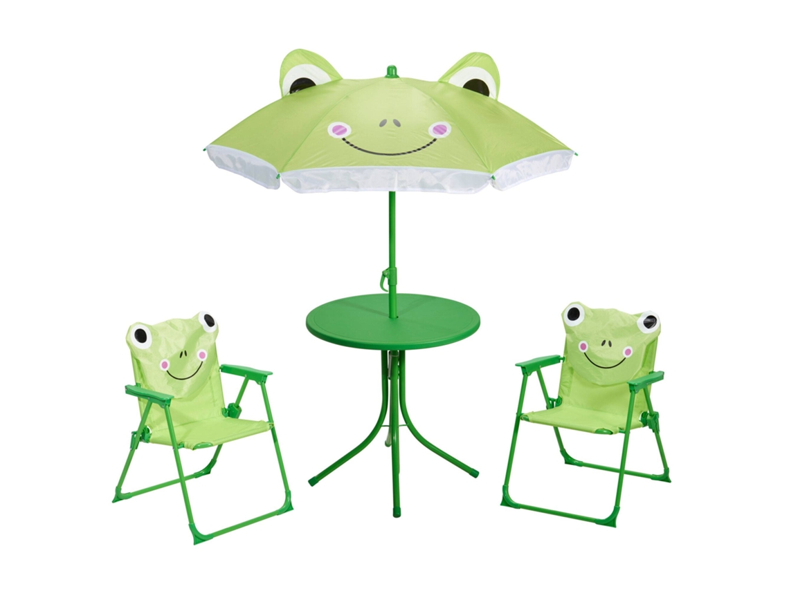 Conjunto de jardín infantil Well Home de 4 piezas con estampado de ranas.