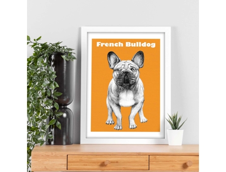 Póster NACNIC de Bulldog. Decorativa de Perros.