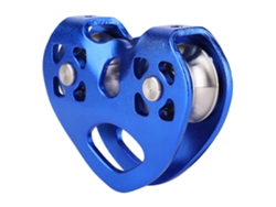 Rebe-trolley De Cable Con Polea Dual De Doble Eje En Forma De Corazón Para Alpinismo Y Escalada En Rocas Azul