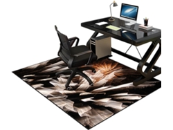 Tapete Cadeira Protetor Piso Antiderrapante 80 X 120 Cm Madeira Giratória, Escritório, Gamer,