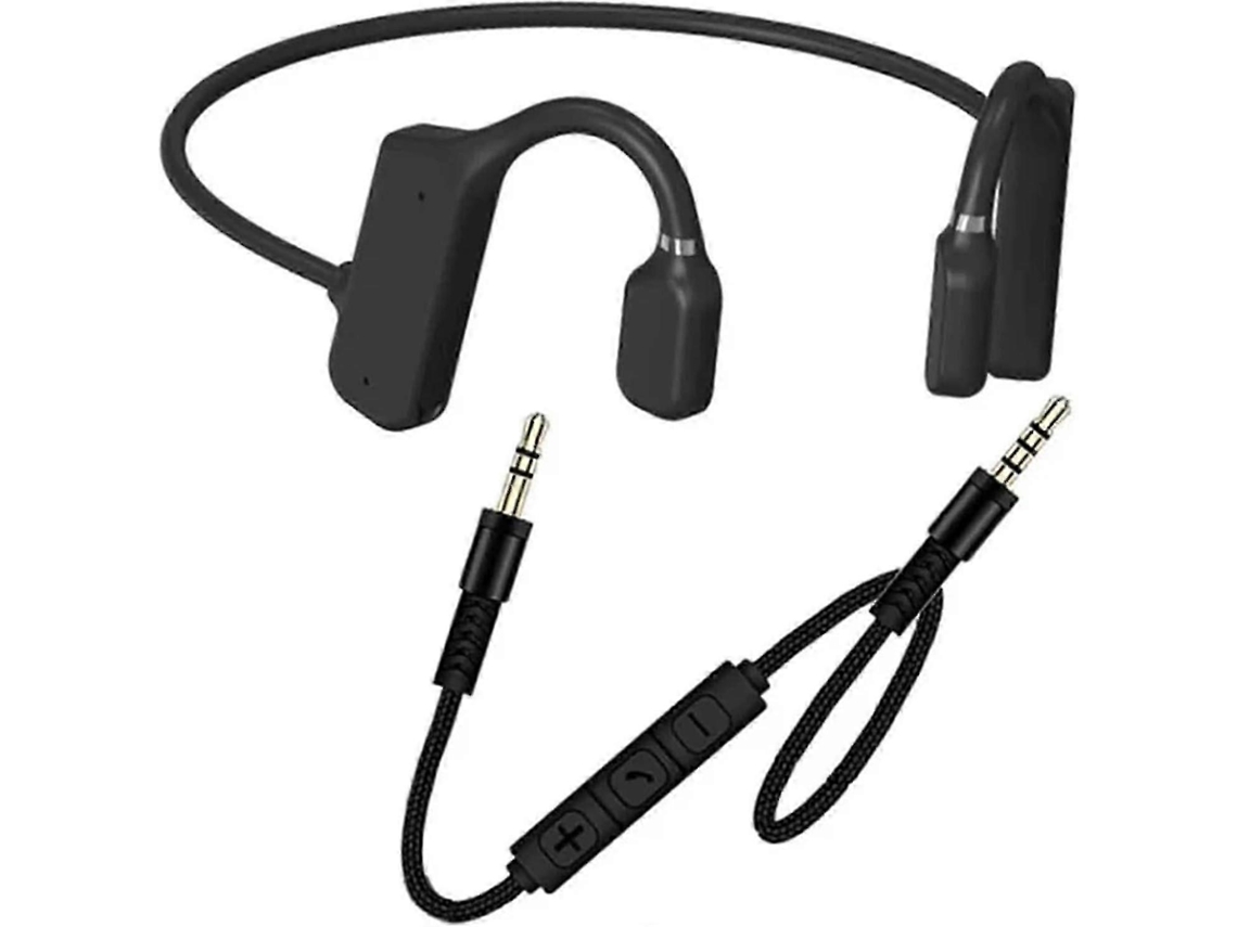 Auriculares con cable Rosewell de 35 mm con tecnología de conducción ósea y micrófono para teléfonos móviles, ordenadores y tabletas.