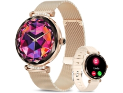Reloj inteligente para mujer con pantalla AMOLED de 1,19 pulgadas, monitor de oxígeno en sangre y frecuencia cardíaca, compatible con llamadas y llamadas. Yizhood