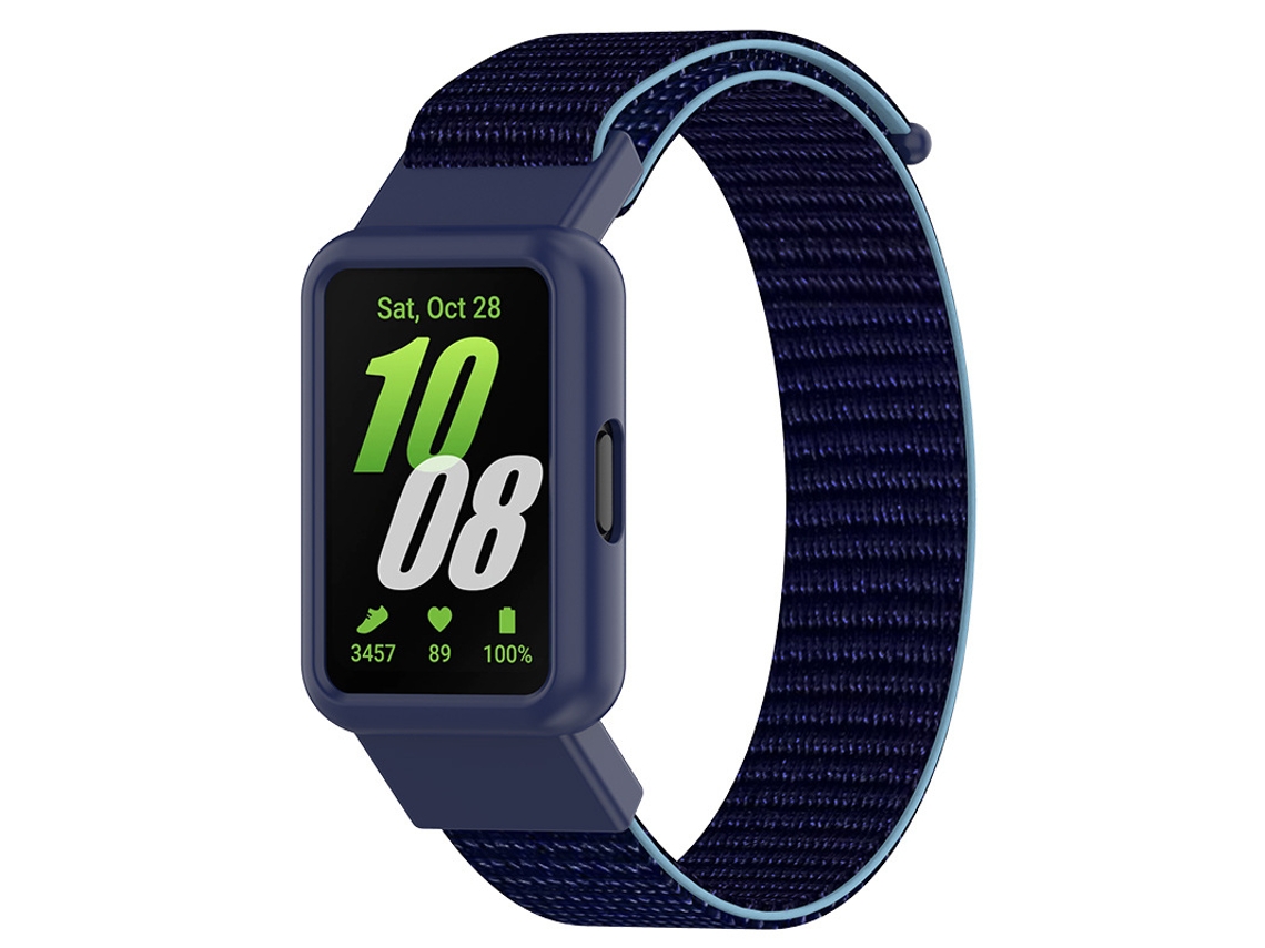 Correa de nailon compatible con el Samsung Galaxy Fit3. Azul marino oscuro. Samsung Fit3 Yunzii.