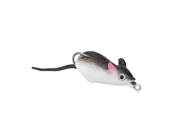 Señuelo De Pesca Artificial Con Forma De Rata, Con Anzuelos Dobles, Señuelo Blando De Superficie, Color Gris Oscuro.