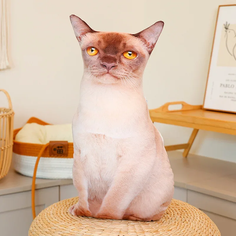 (estilo 4, 48 Cm) Peluche Realista De Gato En 3d Con Relleno Suave