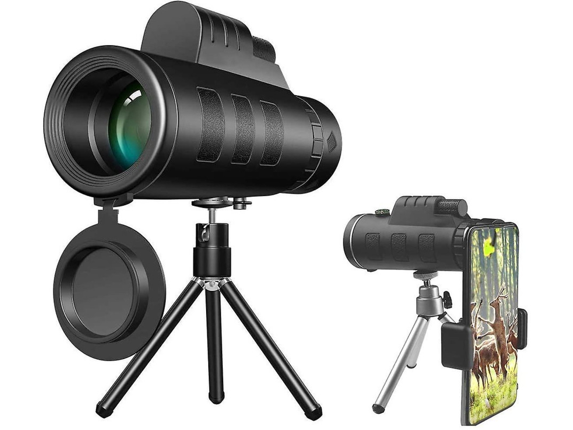 Monocular compacto 40x60 con prisma Bak4, IP68, antivaho, resistente a golpes, para senderismo, caza, escalada, fauna, color negro, Yizhood