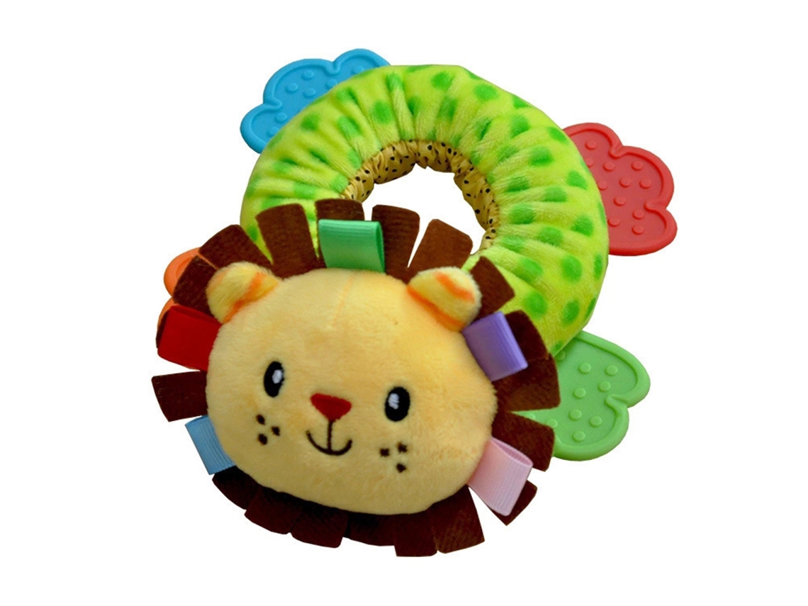 Peluche De León Con Forma De Donut Y Dentadura Postiza Para Bebé, Con Estimulación Auditiva Y Percepción Del Color.