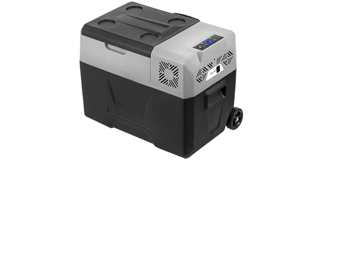Refrigerador portátil, rango de enfriamiento de -20 °C a 10 °C, operación de doble voltaje, 50 L OEM