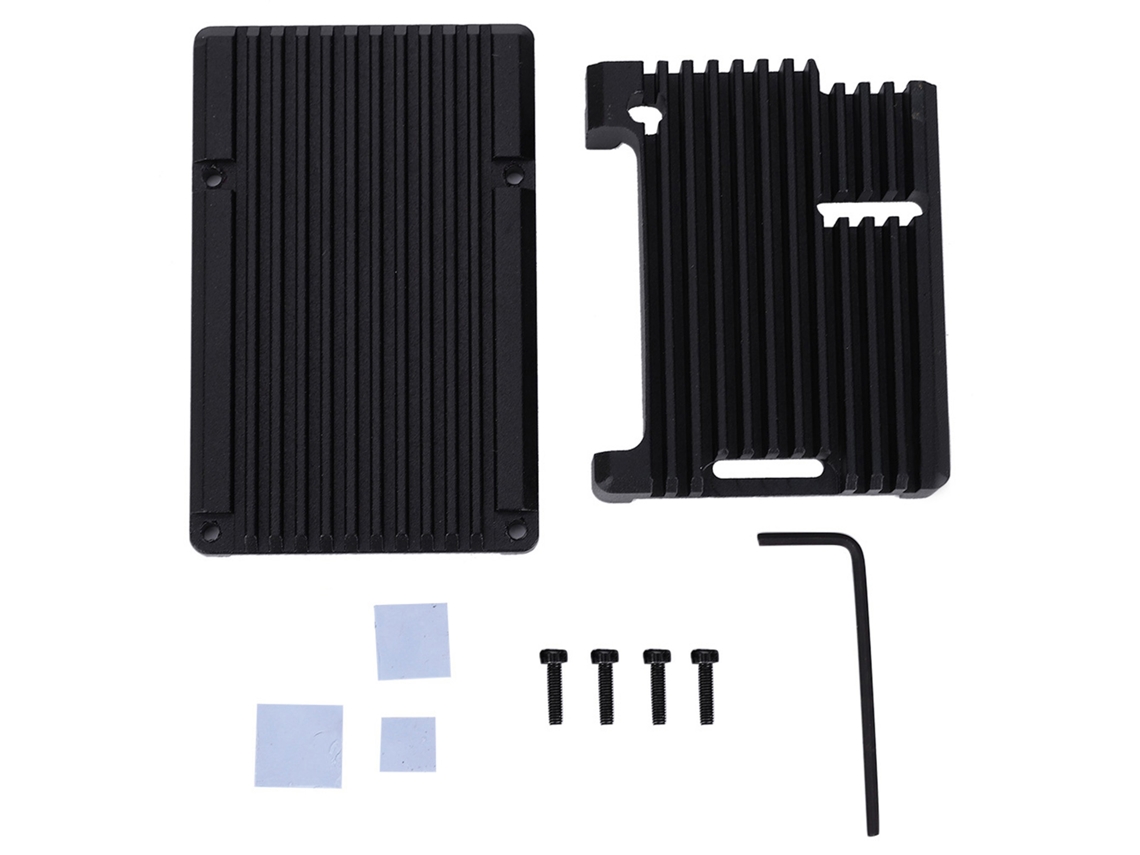 Yncm2026-caja De Aluminio Negro Para Placa Base Raspberry Pi 3 Modelo B 2b/3b+ Shell