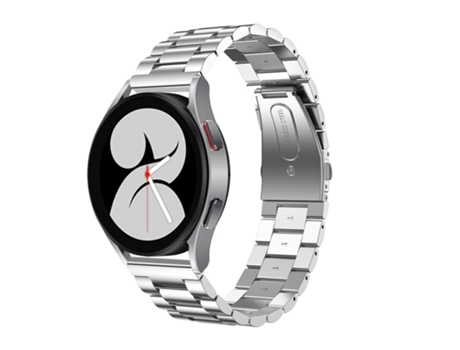 Correa de reloj inteligente para Samsung Galaxy Watch4 Classic 42 mm/46 mm Banda de reloj universal de cabeza plana con tres cuentas de acero inoxi...