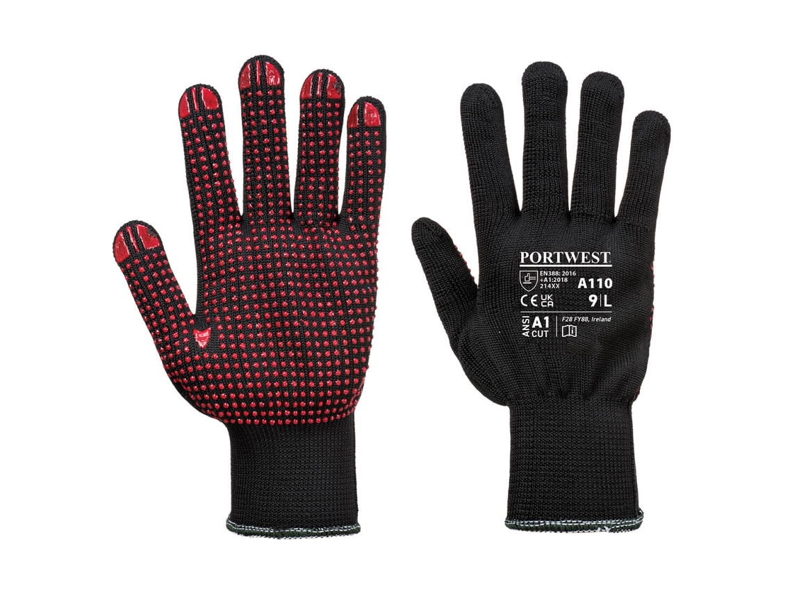 Guante Polka Dot - Máxima Dexteridad Y Agarre Blanco Rojo / Xl
