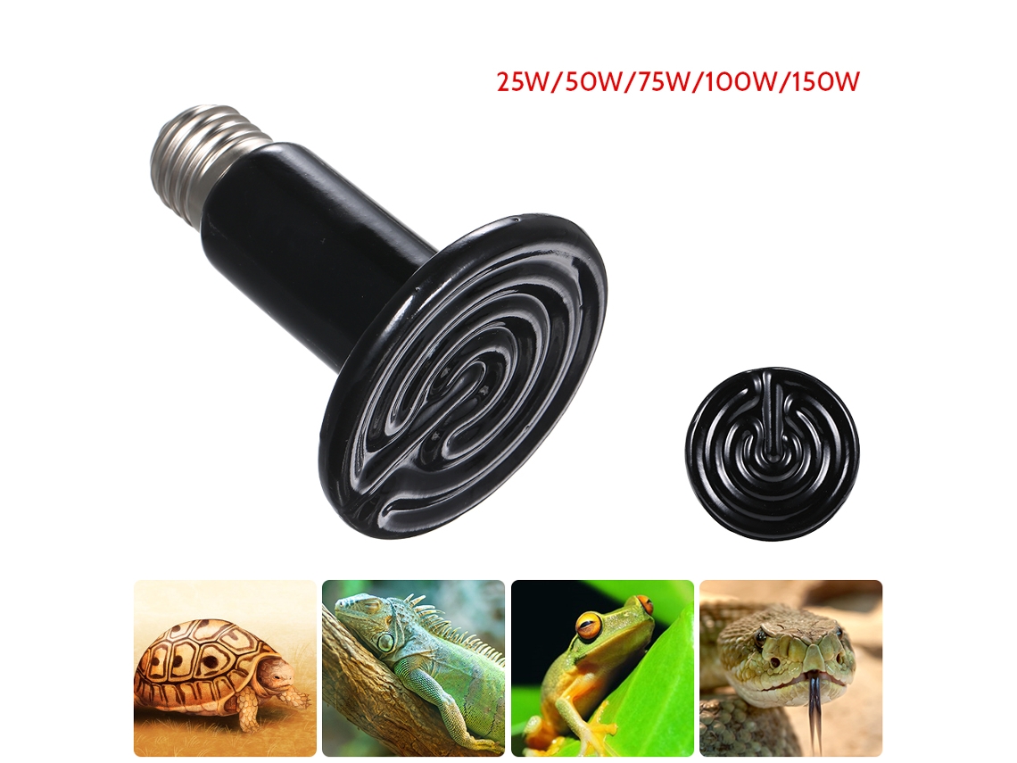 2026-lámpara Calefactora Cerámica 150w Ac220-230v Base E26/e27 Portátil Para Mascotas Reptiles Serpientes Tortugas