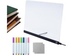 Tablero acrílico LED para escritura en seco, pizarras de mensajes creativas y regrabables.