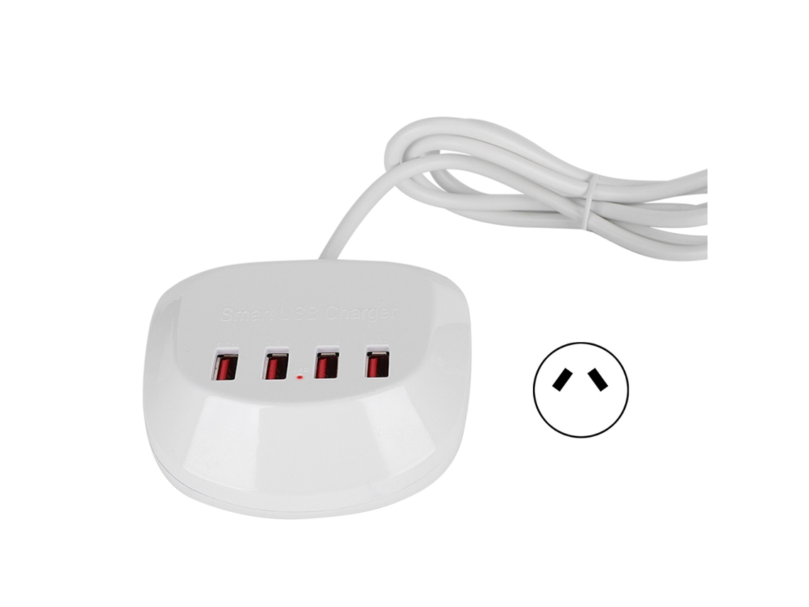Cargador Usb 4 Puertos Estación De Carga Inteligente Smart 20w Con Cable