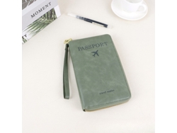 Cartera para pasaporte con protección RFID para viajes, para mujer/hombre, color verde oliva Hexinyigjly