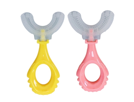 Cepillo de dientes en forma de U de entrenamiento de silicona suave - Cepillo de dientes en forma de U para niños (6-12 años (niño))