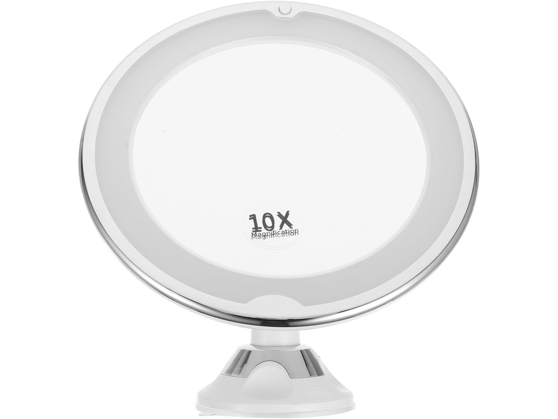 Miroir De Maquillage Led Grossissant Con Rotatif Y Ventouse Para Application Cosmétique Y Soin...
