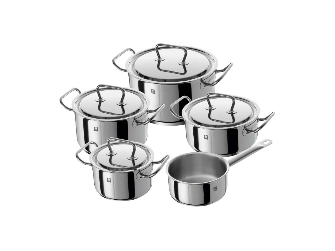 Olla con Tapa ZWILLING 66580-000-0 Plateado Acero Inoxidable Ø 24 cm Ø 20 cm Ø 16 cm 1,5 L 2 L 3 L 4 L 6 L (5 Unidades)