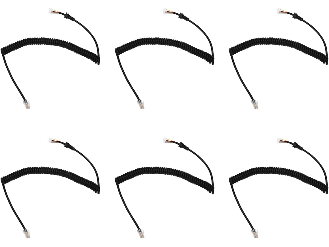 6 Cables De Repuesto Para Micrófono Para -48a6j Ft-7800