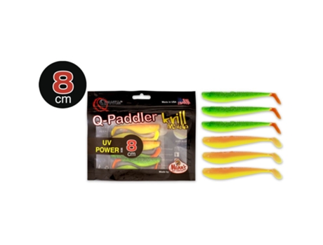 Lote de 6 señuelos QUANTUM Q-Paddler Power Packs 8 cm