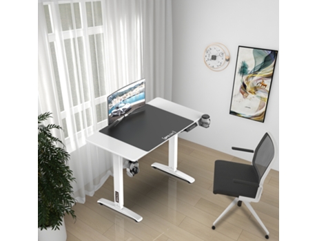 Escritorio PRO.TEC Aluminio/Aglomerado (Blanco/Negro - 110 x 60 x73 cm)