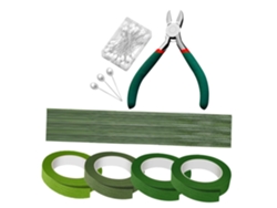 Besportble Kit De Cinta Adhesiva Y Alambre 11.50 X 9.50 X 2.50 Cm Pulgadas Accesorios Para Ramos: Incluye C...