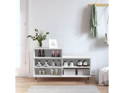 Mueble Zapatero | Armario Zapatero Madera Contrachapada Blanco Brillo 102x36x60 Cm