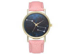 Reloj De Pulsera Unisex De Cuarzo Zhoulianfa Con Correa De Pu Rosa, Regalo Informal Para El Día A Día.