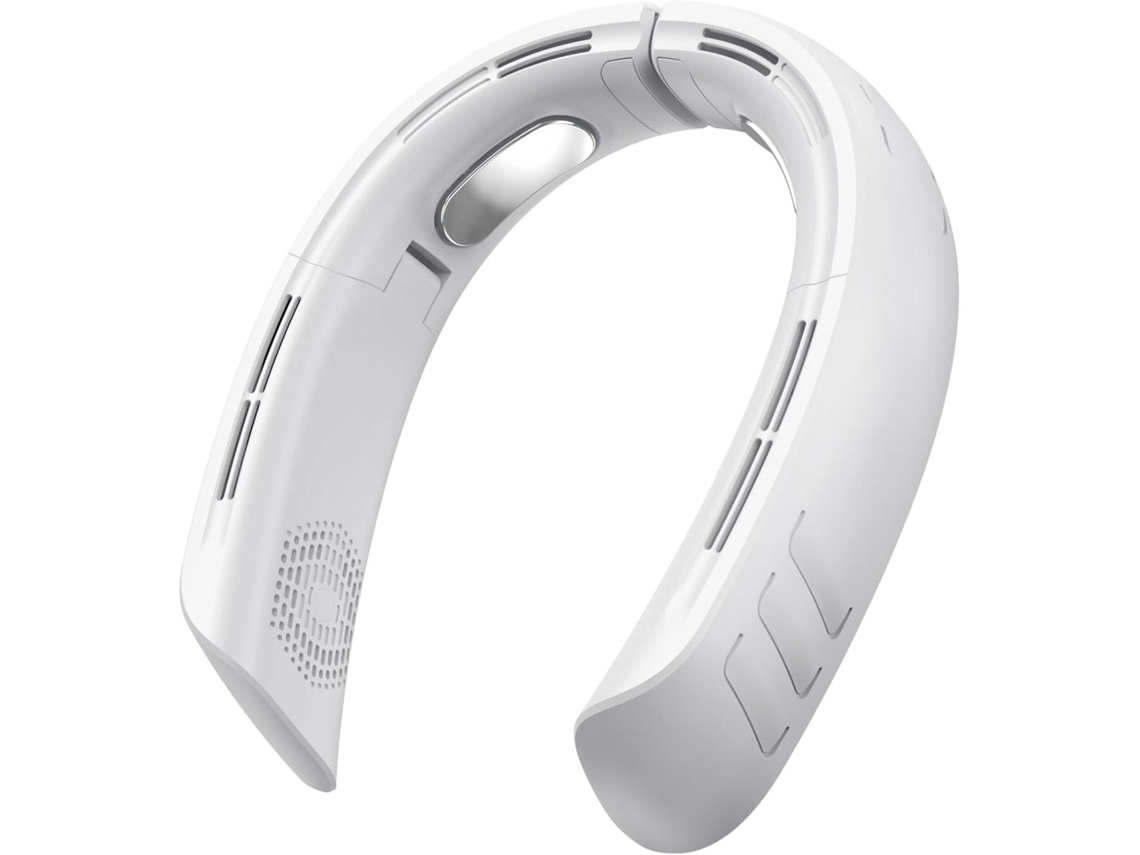 (blanco) Potente Ventilador De Cuello Portátil - 6000 Mah - Ajustable 360° - Sin Aspas - Usb