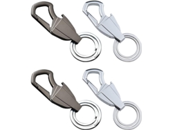 Llavero De 4 Piezas Con Aro Y Dije Decorativo Para Llaves De Coche.