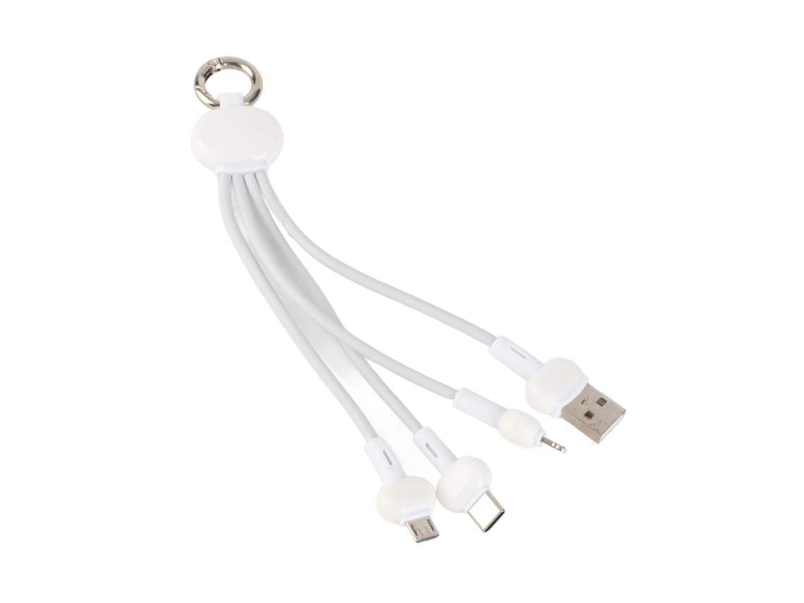 Llavero De Cable De Datos Liquid Pebble, Cable De Carga Rápida 3 En 1