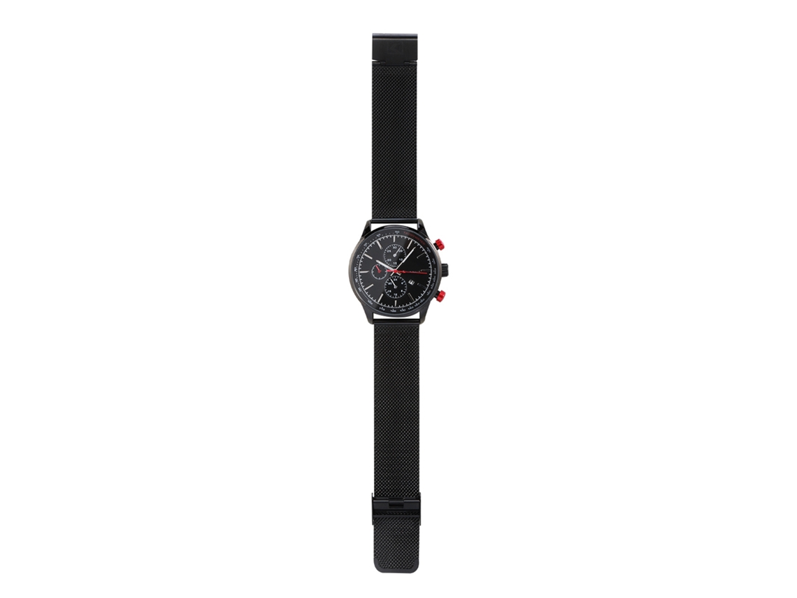Reloj Analógico De Cuarzo Para Hombre Curren, Brazalete De Acero, Caja Negra, Esfera Negra.