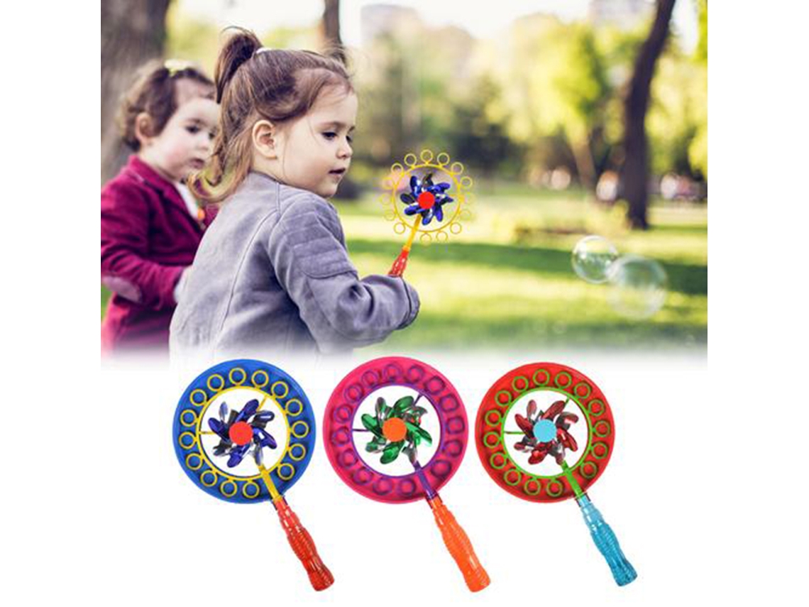 Juguete Manual De Varita De Burbujas Con Forma De Molino De Viento Para Niños Y Niñas.