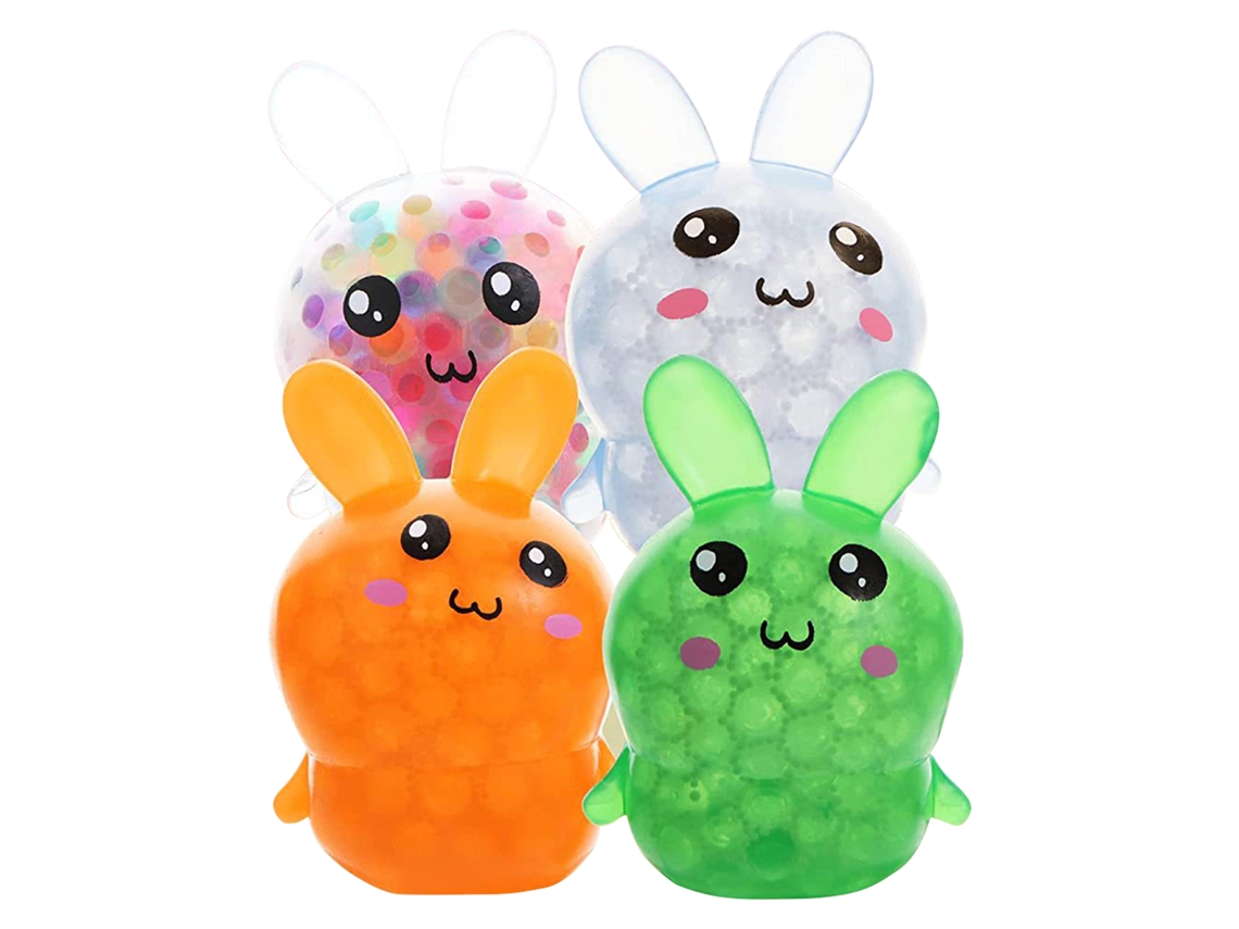 Pelotas antiestrés de conejito de Pascua, regalos de cestas de Pascua, pelotas antiestrés de textura suave, juguetes sensoriales con forma de conejito