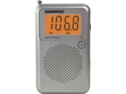 DAEWOO DW1115 Radio portátil digital con pantalla LCD, luz y sintonizador AM/FM analógico