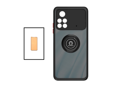 Funda para Xiaomi Poco X4 Pro, Poco X4 Pro 5G GIFT4ME Vidrio Templado Negro