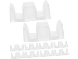 Kit De Tope Guía Anticolisión De Plástico Para Puertas Correderas De Cristal De Baño