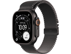  APPLE Watch Ultra 3 GPS + Cellular 49 mm Titanio Negro con Loop Milanesa Titanio Negro (Tamaño S)