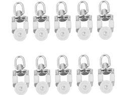 Rodízios Silenciosos Para Trilho De Cortina, Com Rodas Duplas, Em Liga, Para Trilhos Retos E Curvos, Pacote Com 20