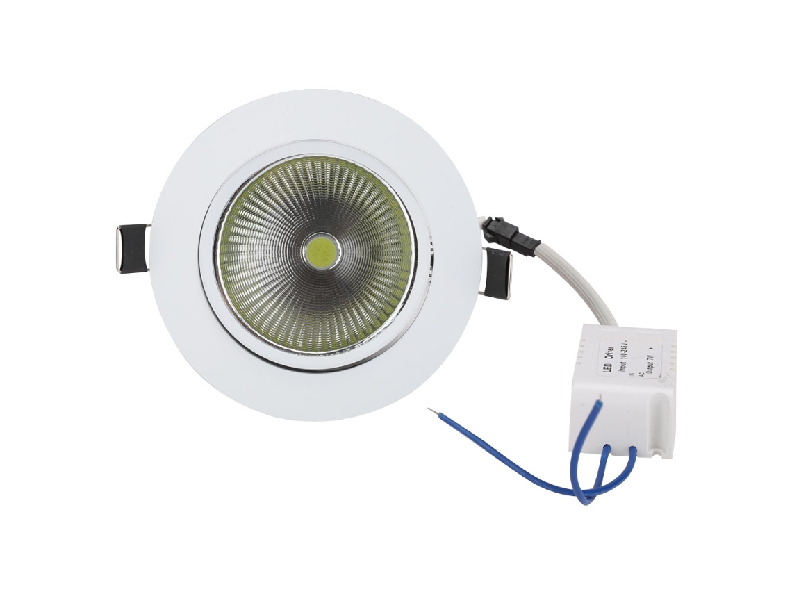 Yncm2026-lámpara De Techo Led Cob Empotrada Foco Decorativo Agujero 89mm 100-240v 7w