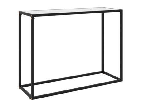 MAISON EXCLUSIVE - Mesa consola vidrio templado blanco 100x35x75 cm
