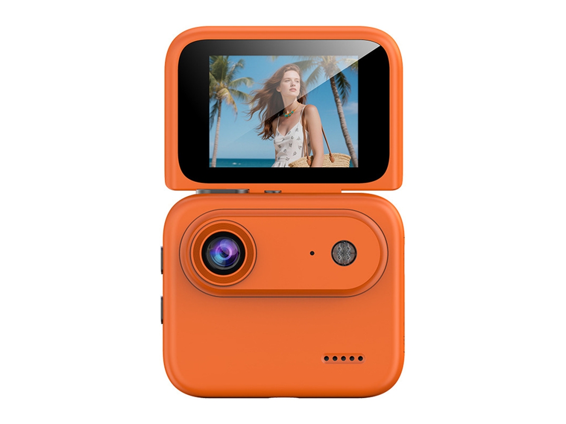 Cámara de acción digital 4K Ultra HD con conexión Wi-Fi, pantalla giratoria, kit para vlogs al aire libre con tarjeta de 32 GB, adaptador, lector portátil, diseño compacto para viajes - STELASPLEN