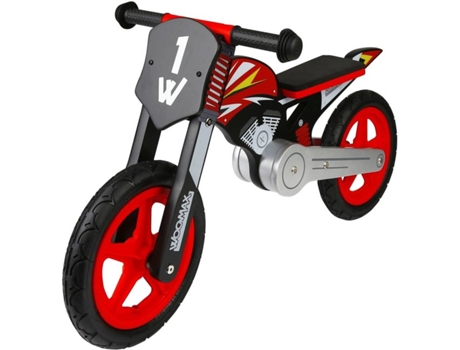 Bicicleta sin Pedales WOOMAX Madera Sport Bike Roja 12" (Edad Mínima: 2 Años - 90 x 37 x 50 cm)