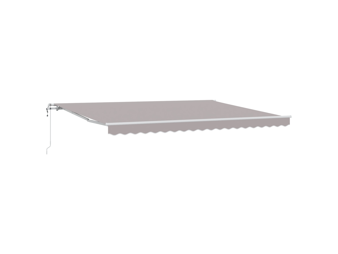 Toldo retráctil automático Vidaxl acrílico gris claro (4,5 x 3,5 m)