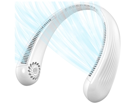 Ventilador de Cuello Portátil ENZON 8 Horas 3 Velocidades Blanco