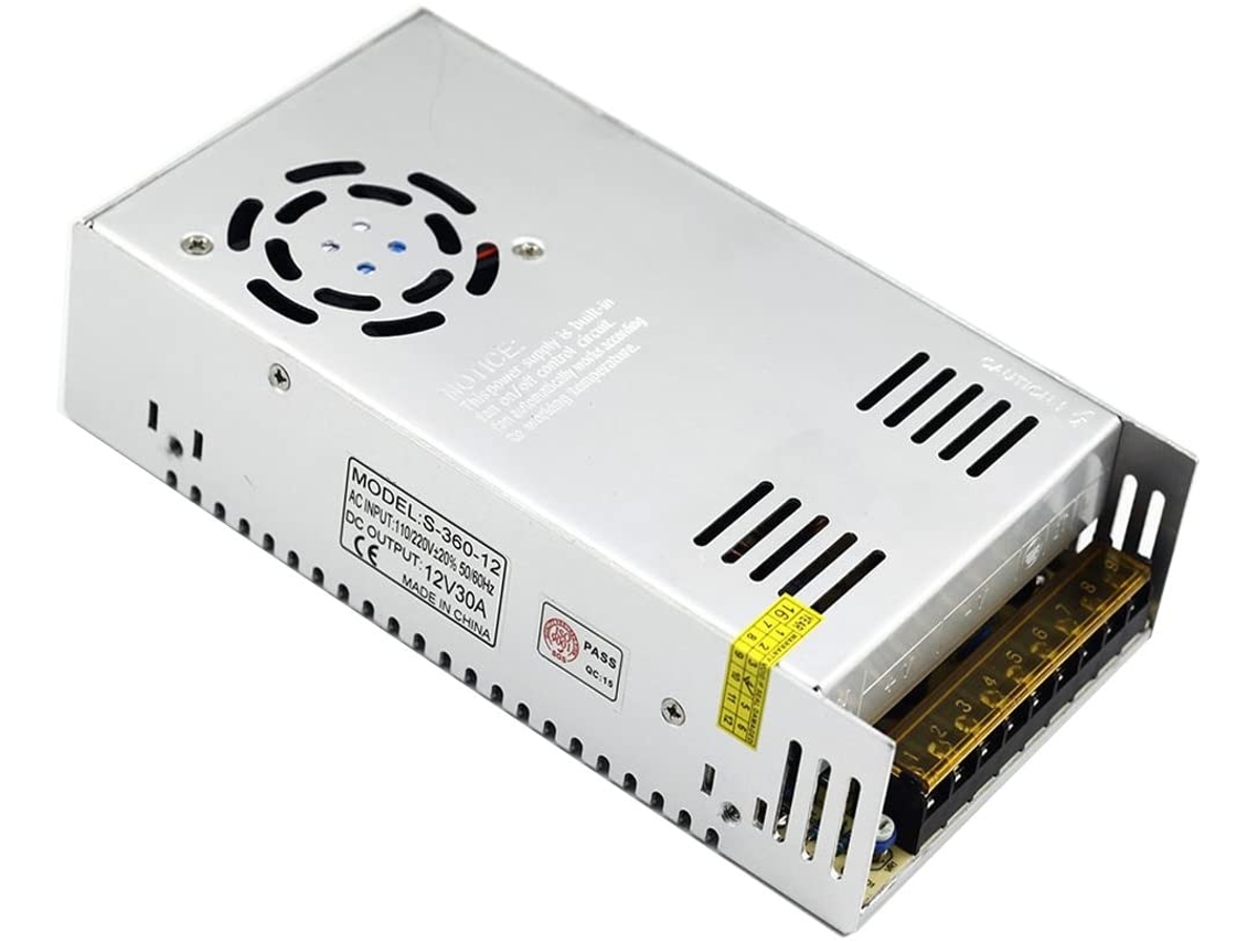 Fuente de alimentación conmutada de 12V 30A CC 360W CA 110V/220V UISAVE